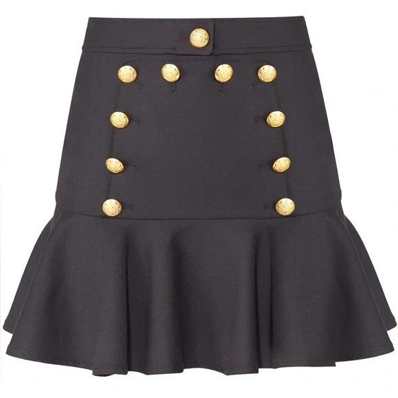NWT Veronica Beard Black Morrison Sailor Flounce Mini Skirt Size 0 - Picture 11 of 11